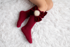 Double Velvet Bow Sock