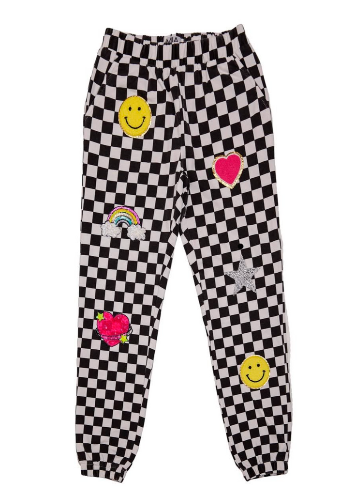 Black Checker Pant