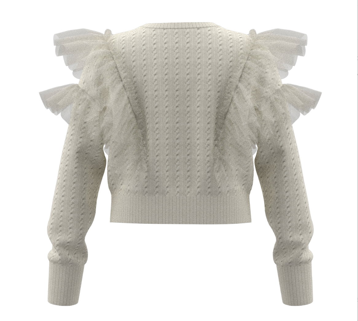 Ruffle Sweater Knit Top