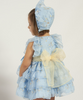 Blue Butterfly Puffball Dress