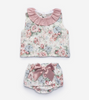 Mauve Floral Bloomer Set