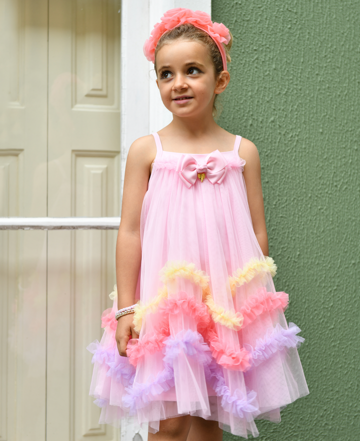 Pale Pink Zig Zag Dress