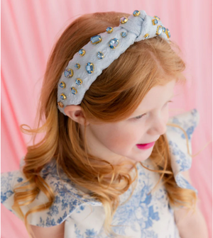 Child Size Light Blue Textured Headband