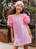 Pink Sequin Feather Dress