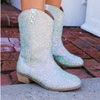 Silver Crystal Cowgirl Boots