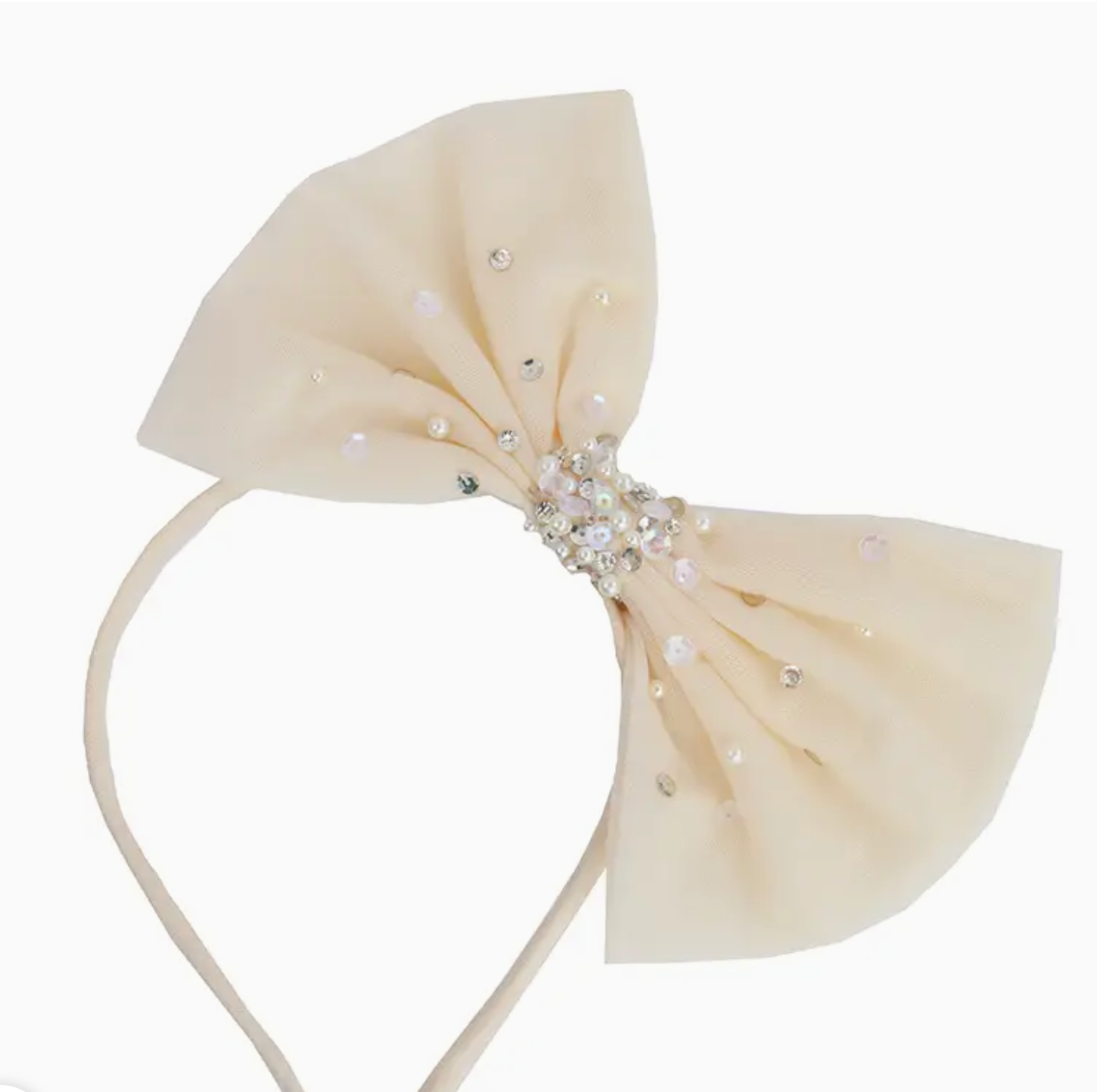Ivory Bow Headband