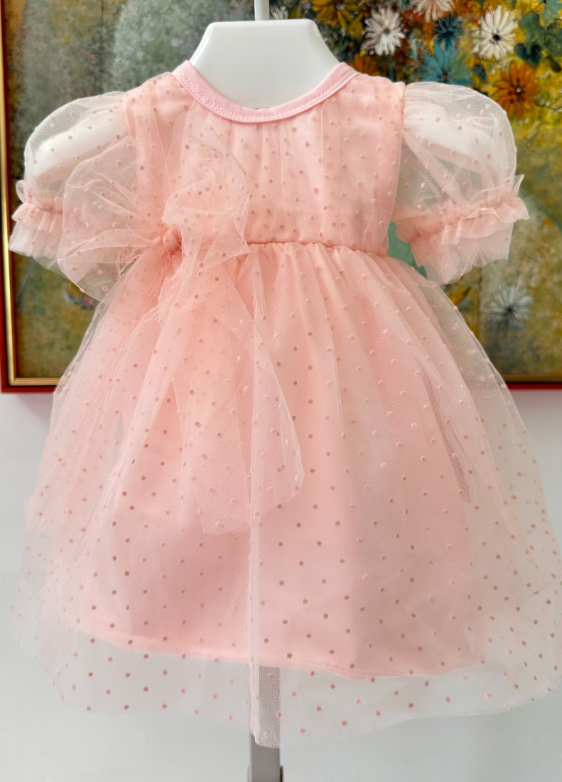 Infant Pink Dotted Dress