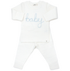 Baby Sky Blue Embroidered Set