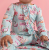 Posh Peanut Edie Ruffled Zippered Footie