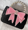 Velvet Bag with Sparkle Bow