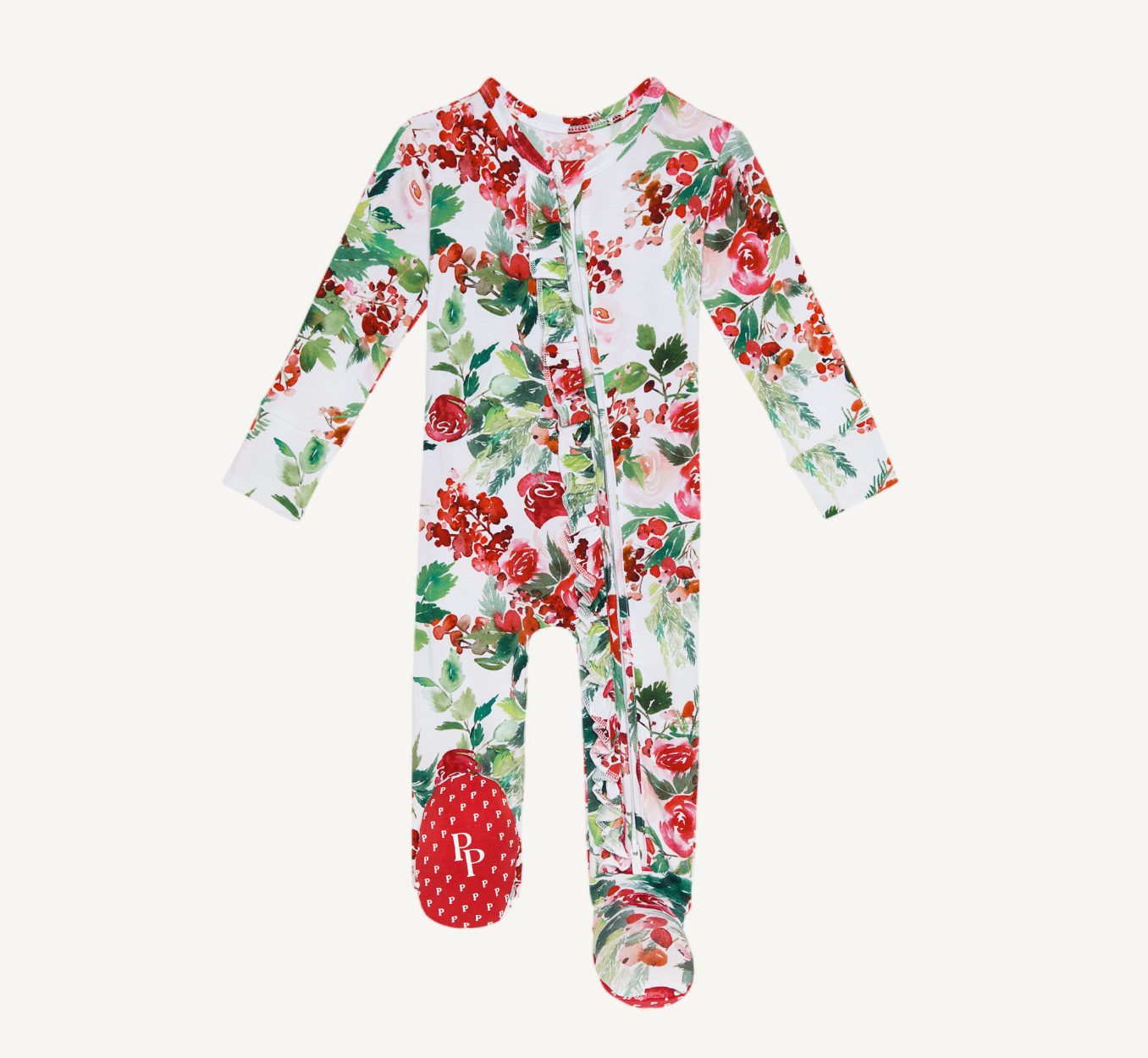 Posh Peanut Beatrix Ruffled Footie