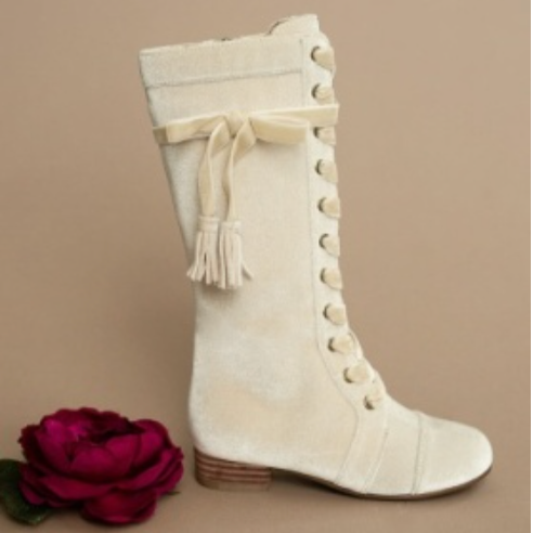 Champagne Velvet Boot