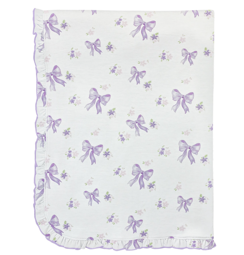 Lavender Bows Printed Blanket