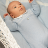 Baby Blue Knit Footed Romper