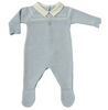 Baby Blue Knit Footed Romper