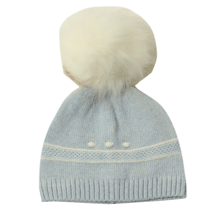 Baby Blue Pom Hat