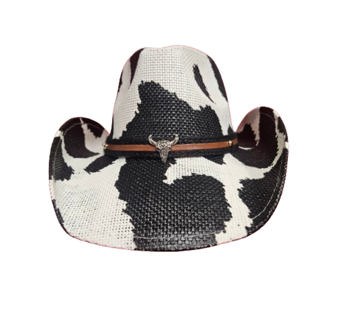 Cow Print Cowgirl Hat