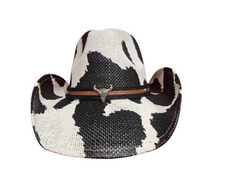 Cow Print Cowgirl Hat