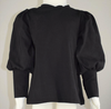 Black Puffed Sleeve Top