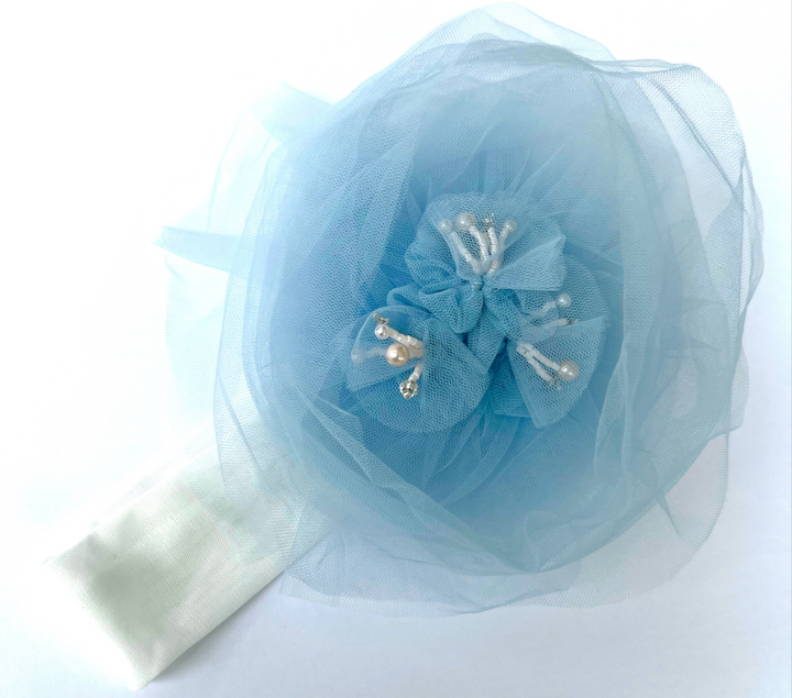 Sky Blue Tulle Headband