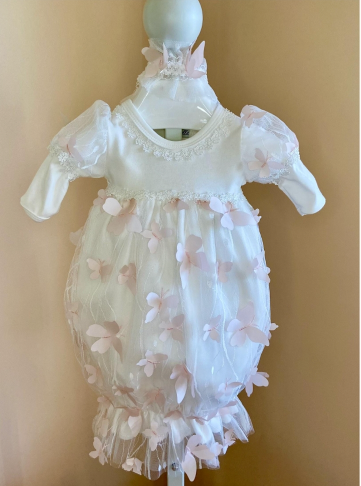 BeBe Gabrielle Butterfly Gown