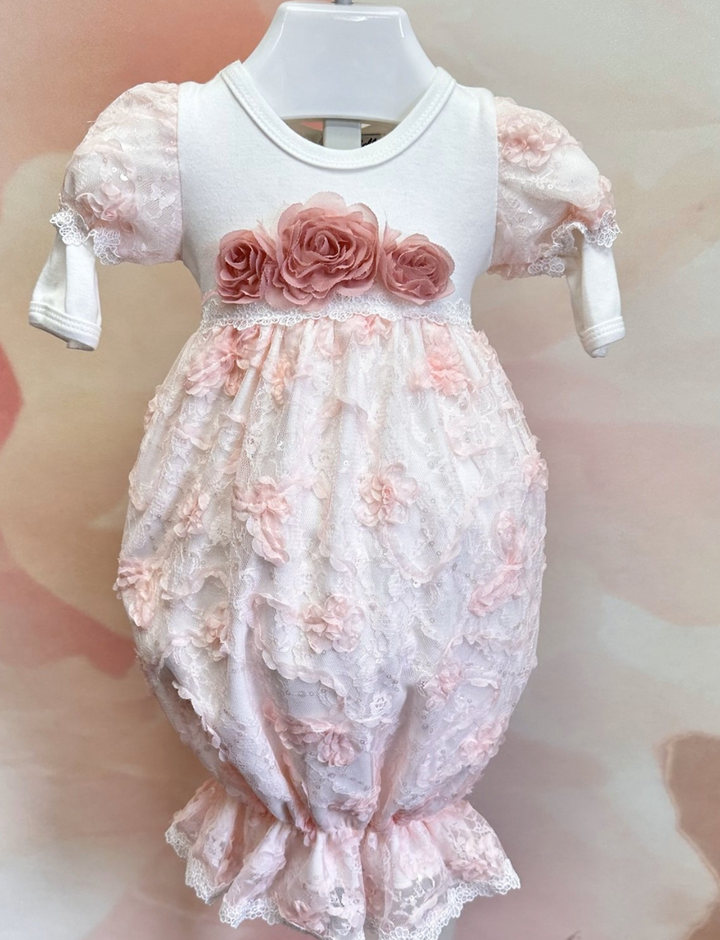 Mauve Rose Baby Gown