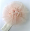 Blush Tulle Flower Elastic Headband