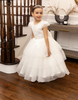 3 Tier Tulle Skirt Ivory Dress