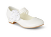 Rosette Patent White Heel