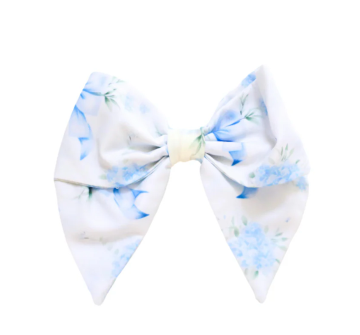 Blue Bow Print Clip