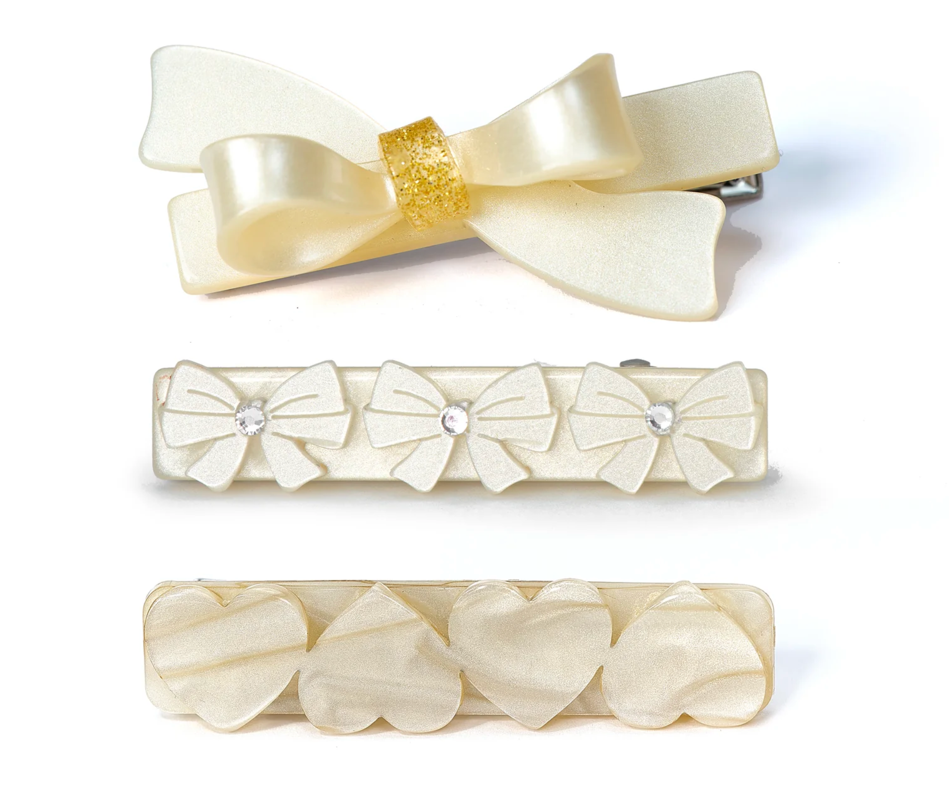 Bows and Hearts Clips
