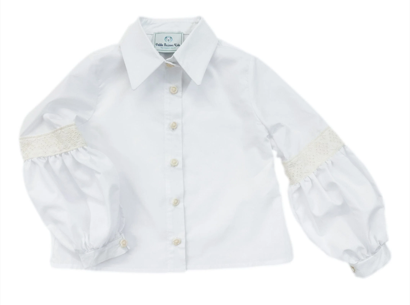 Herringbone White Blouse