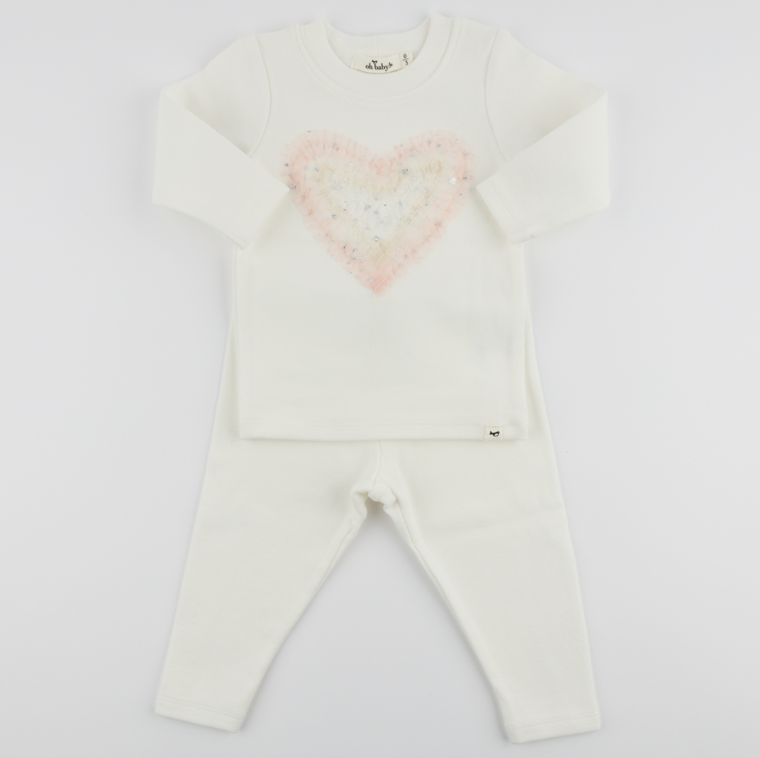 Ruffle Tulle Heart Set