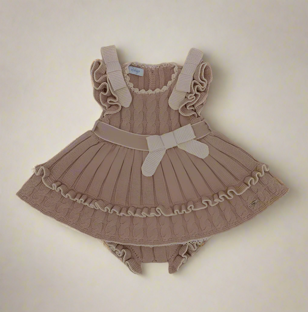 Camel Knit Baby Dress