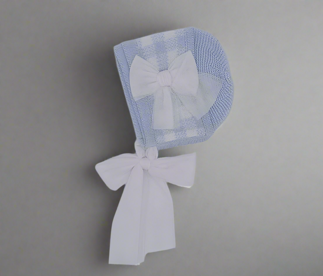 Blue Check Bonnet