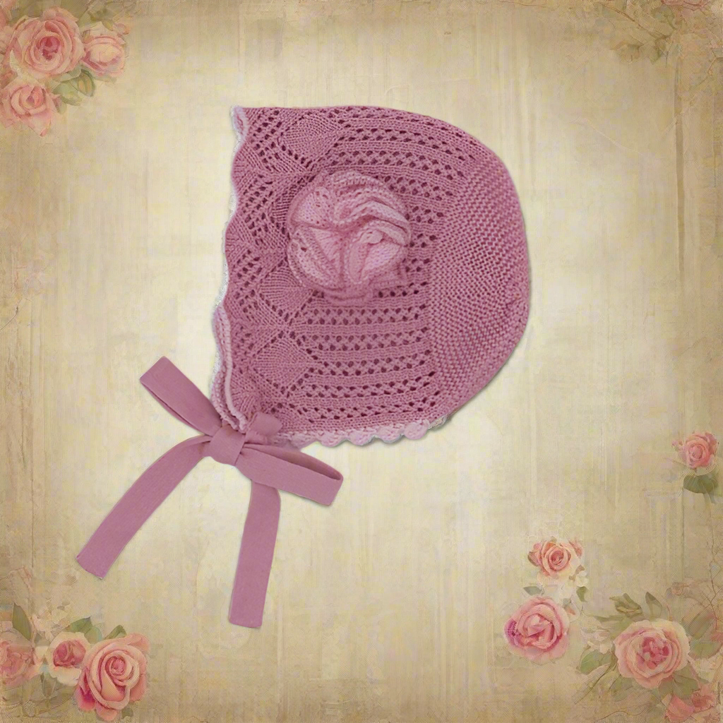 Mauve Knit Bonnet