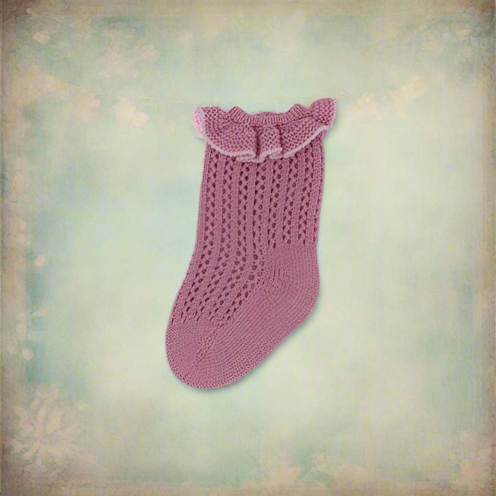 Mauve Knit Socks