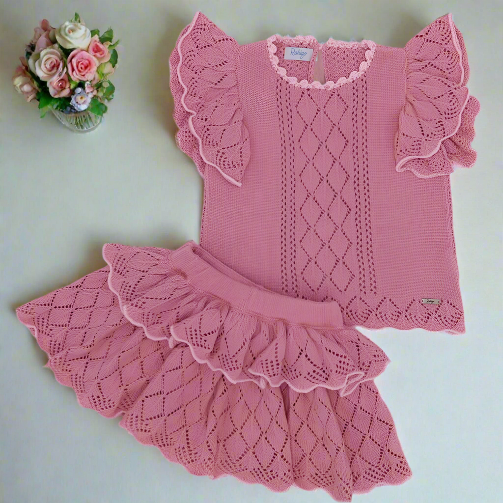 Mauve Two Piece Skirt Set