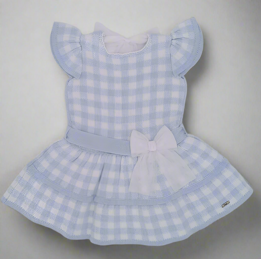 Blue and White Drop Waist Dress