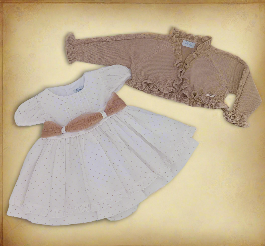 Dotted Cotton Dress Set