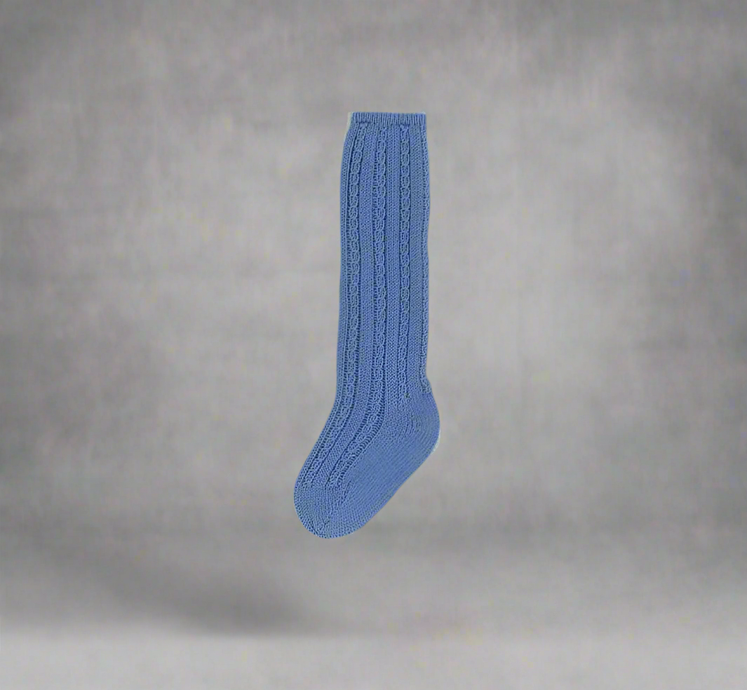 Blue Knit Sock