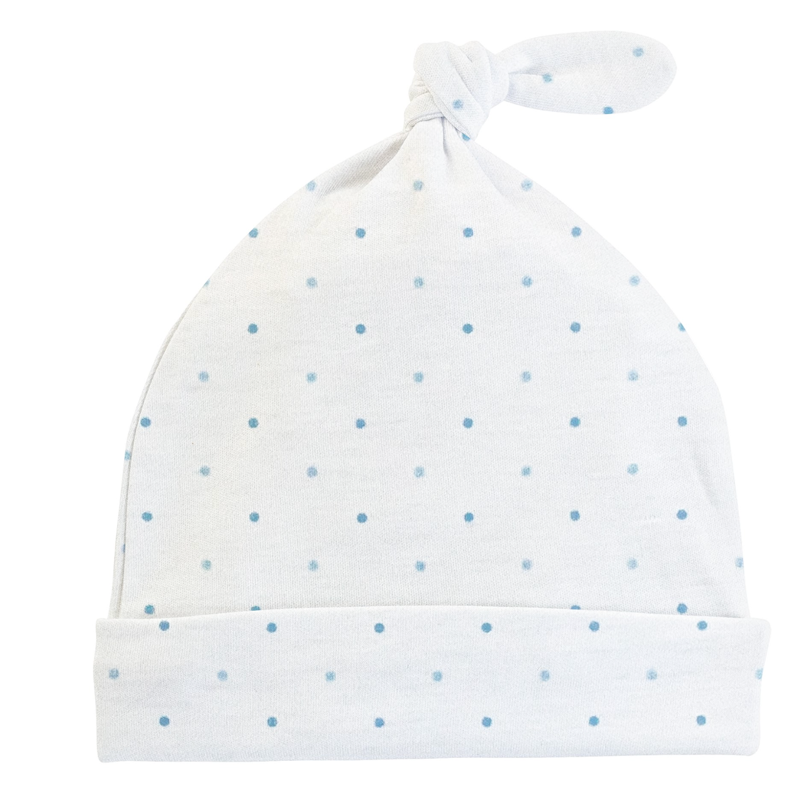 Blue Dots Knot Hat