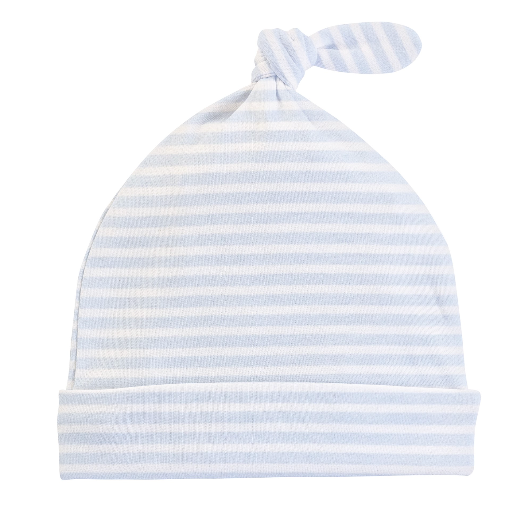 Blue Striped Knot Hat
