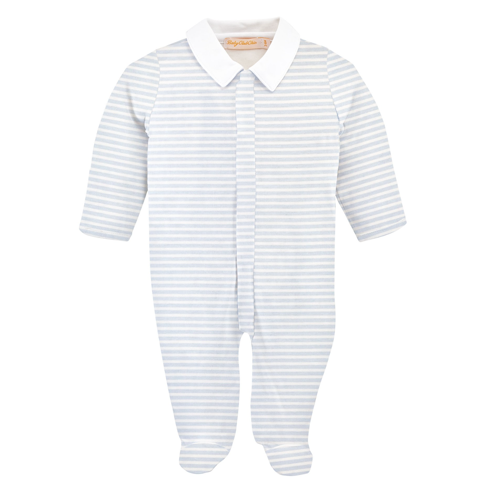 Blue Striped Printed Footie