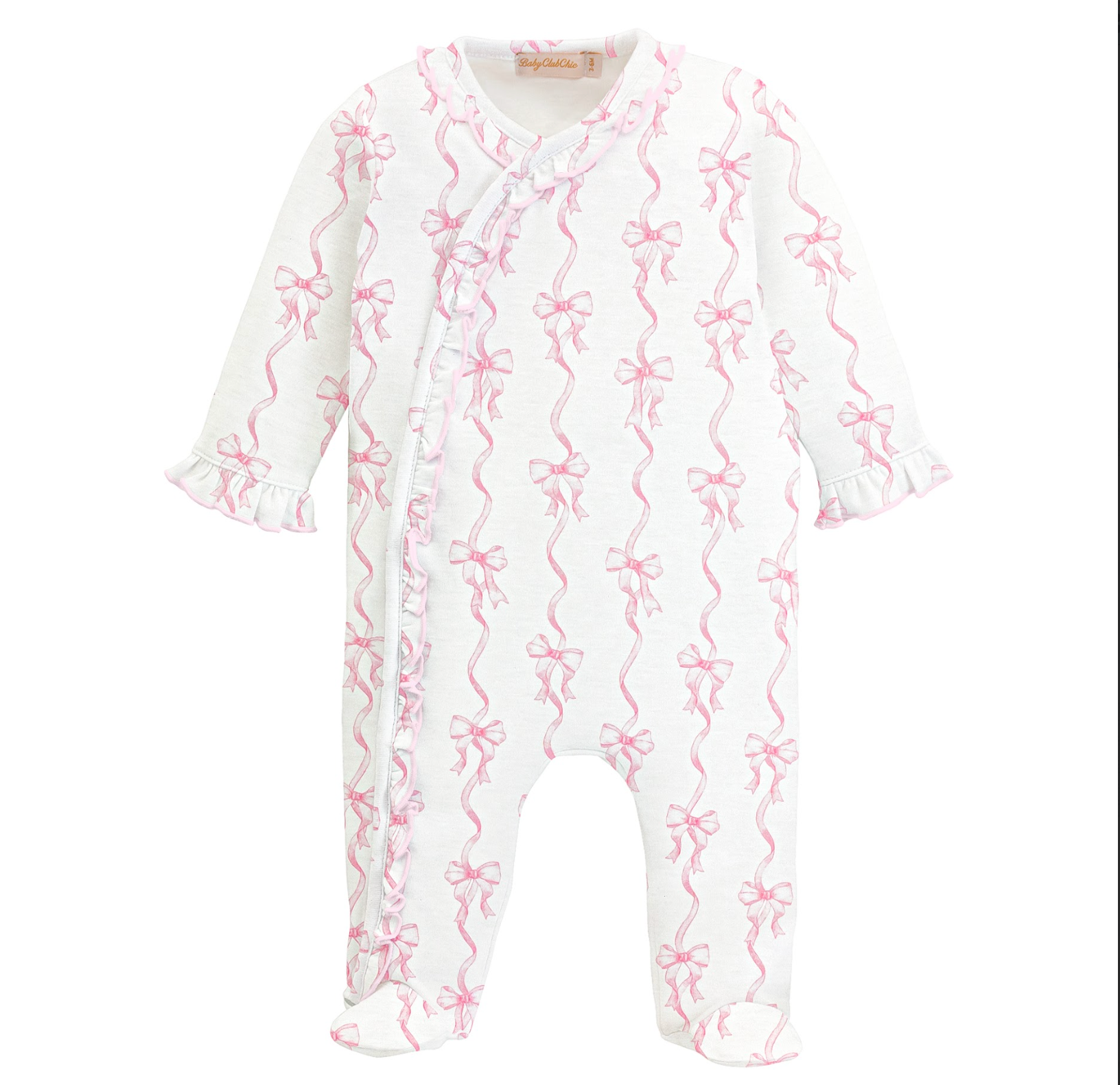 Coquette Bows Printed Footie