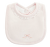 Pretty Bows Pink Lace Bib