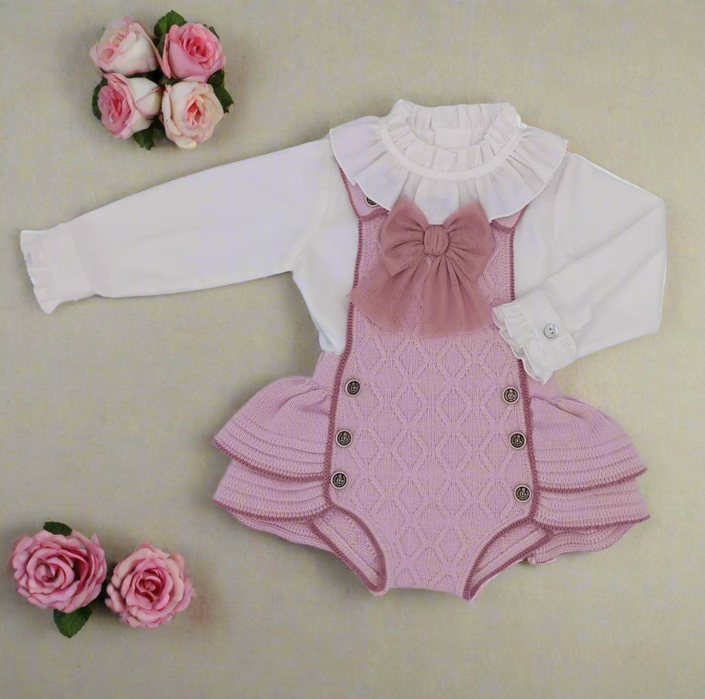 Dusty Pink Pinafore Set