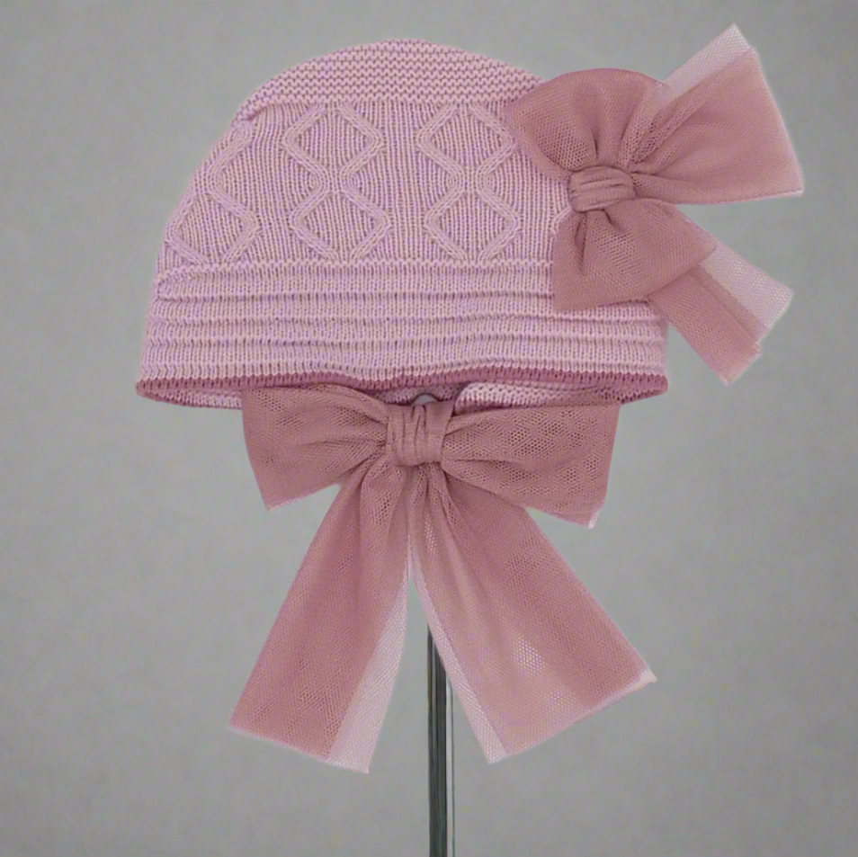 Dusty Pink and Mauve Bonnet