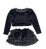 Velvet Bow Skirt Set