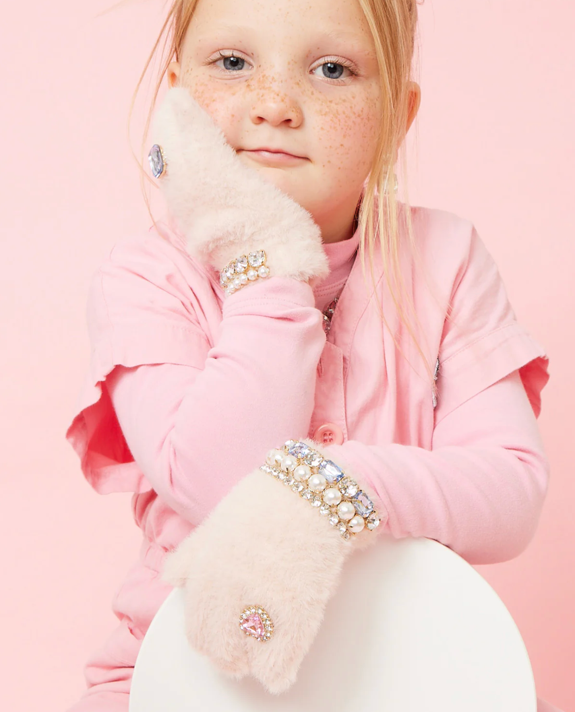 Super Smalls Cotton Candy Jeweled Gloves